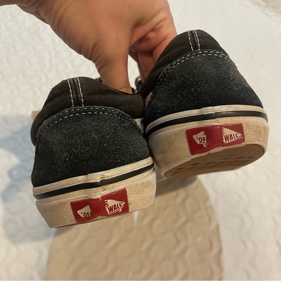 Vans Black Skate Shoes Off The Wall White Stripe Men’s 6 Women’s 7.5 Fair - Picture 9 of 10